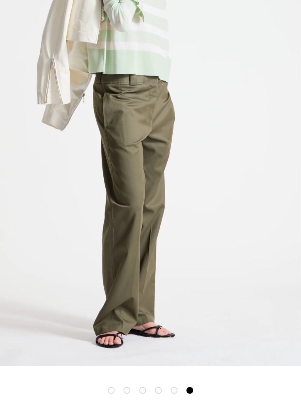 Saint Art The Nessa Mid Rise Straight Leg Pant In Olive Green Sz Xs